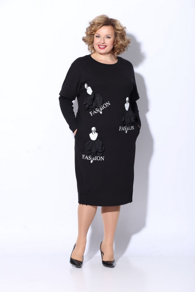 Платье LadisLine 1194 черный - фото 1