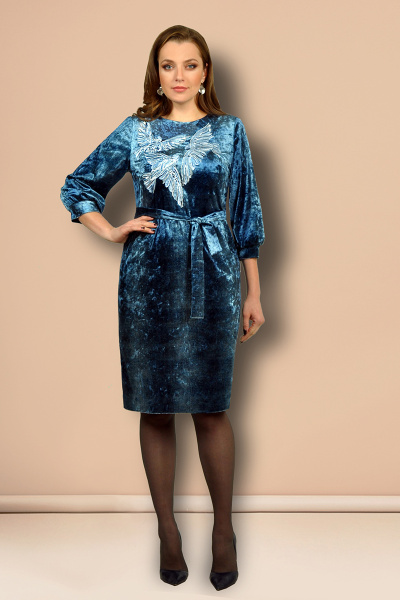 Платье Мишель стиль 636 сине-голубой - фото 1