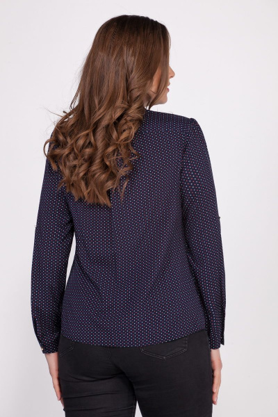Блуза AVLINE 1754 темно-синий+пшено - фото 3