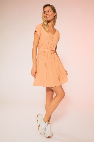 Платье LaVeLa L1961 персиковый - фото 1