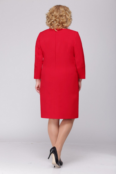 Платье LadisLine 875 красный - фото 2