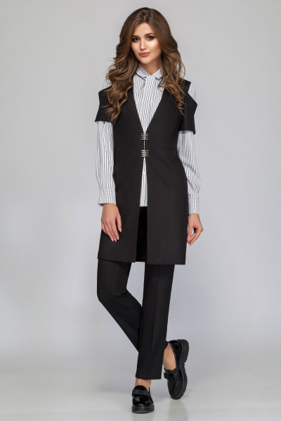 Блуза, брюки, жилет LaKona 1044-1 черный - фото 1