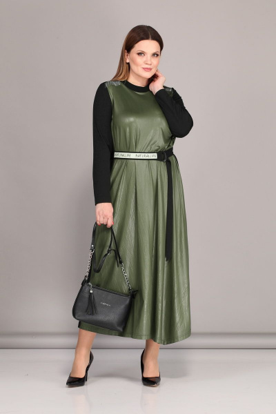 Платье Lady Secret 3629 зеленый+черный - фото 1