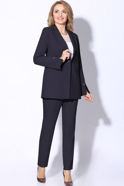 Блуза, брюки, жакет LeNata 31100 темно-синий - фото 1