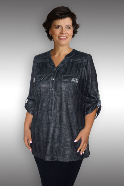 Блуза Таир-Гранд 62278 т.серый - фото 1