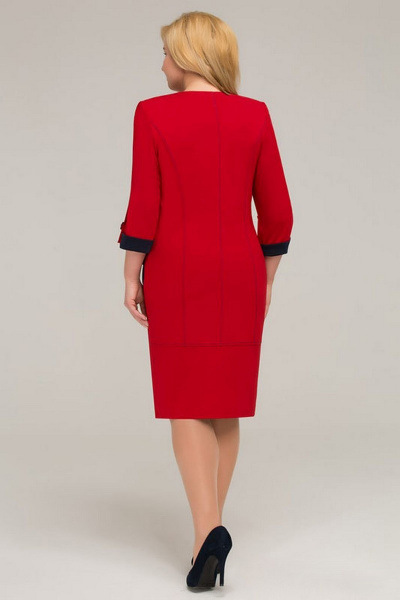 Платье Tellura-L 1201 красный+синий - фото 3