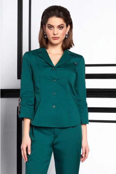 Блуза, брюки Lissana 3918 изумрудно-зеленый - фото 4