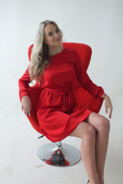Платье Lady Smile 1017-42 красный - фото 2