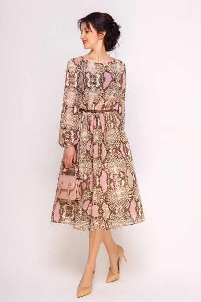 Платье Swallow 241 с_розовым - фото 2