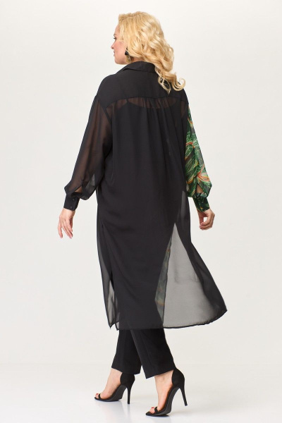 Рубашка Avenue Fashion 0315-1 черный+дизайн - фото 4