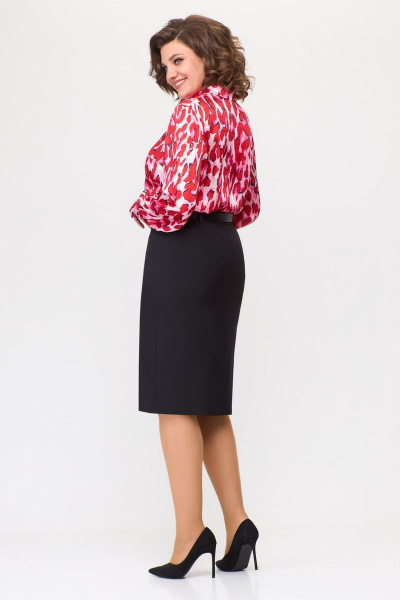 Блуза, юбка Karina deLux M-1129 мультиколор,черный - фото 4
