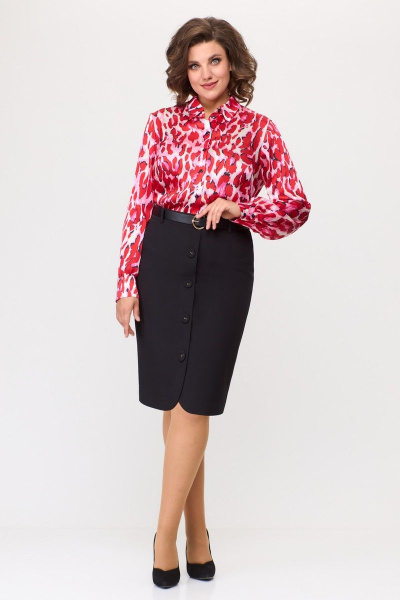 Блуза, юбка Karina deLux M-1129 мультиколор,черный - фото 2