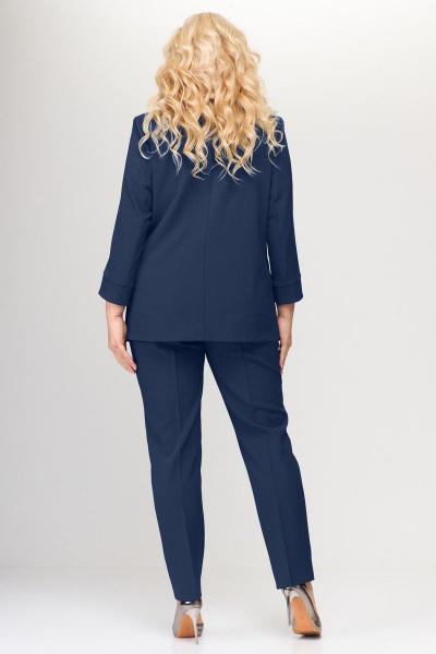 Блуза, брюки, жакет Элль-стиль 2222 темно-синий - фото 4