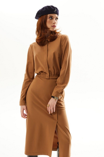 Жакет, юбка Golden Valley 6550 коричневый - фото 3