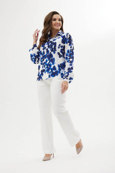 Блуза MALI 623-074 голубые_цветы - фото 7