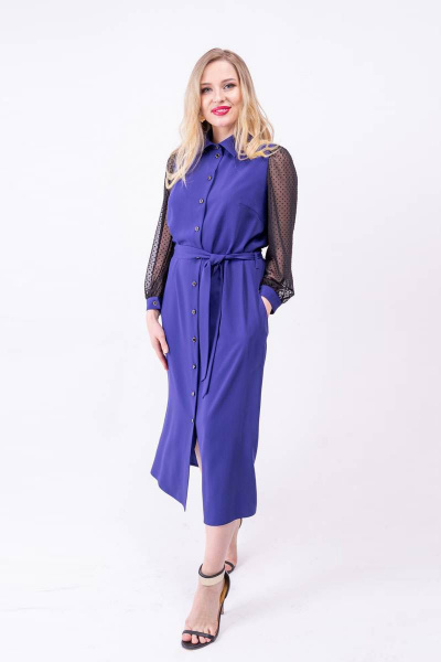 Платье Arisha 1236 чернильно-синий - фото 1