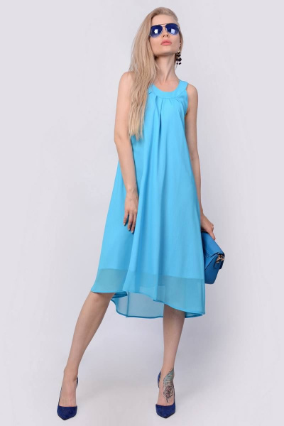 Платье Patriciа C14237 голубой - фото 1