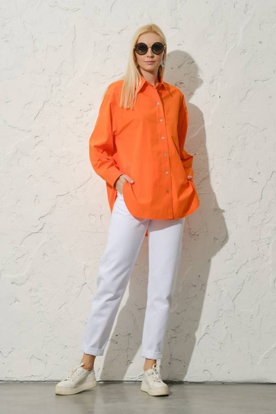Рубашка Achosa 1422 оранжевый - фото 3