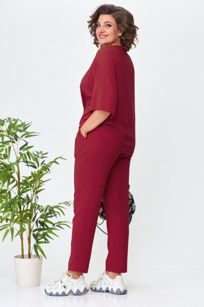 Блуза, брюки Anastasia 807 вишневый - фото 3