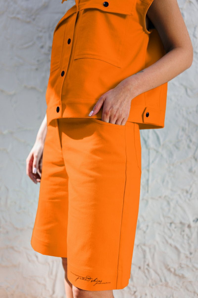 Жилет, шорты Amberа Style 2026-1 апельсин - фото 3