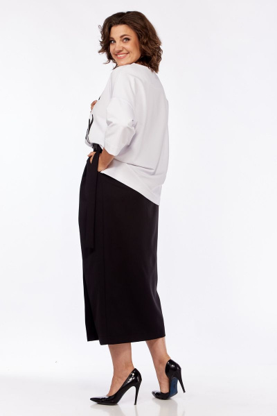 Джемпер, юбка Michel chic 1348 белый,черный - фото 2