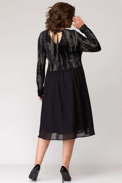 Платье EVA GRANT 7084 черный+принт - фото 3