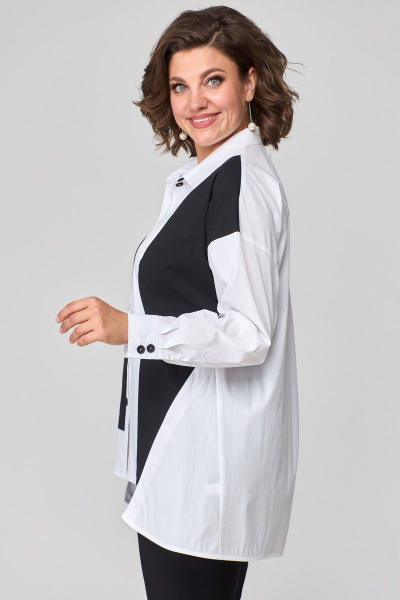 Блуза ANASTASIA MAK 1119 черно-белый - фото 8