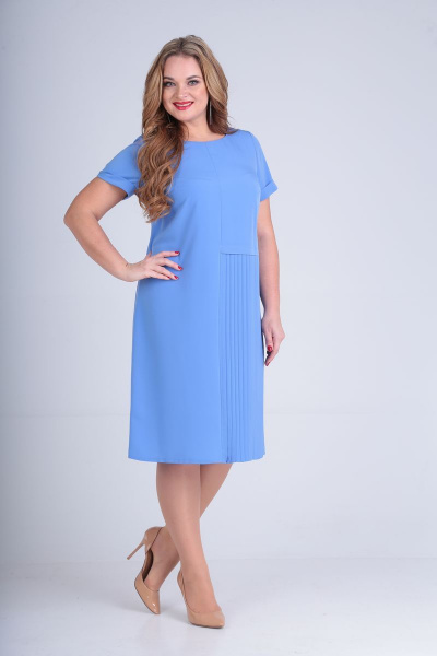 Платье SandyNa 13560 голубой - фото 3