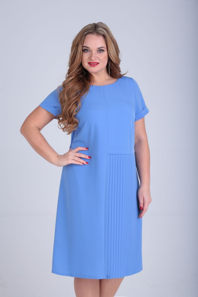 Платье SandyNa 13560 голубой - фото 4