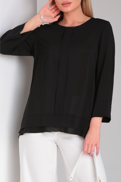 Блуза, брюки, жакет DOGGI 2904 молочный+черный - фото 6
