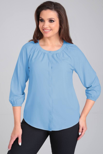 Блуза LeNata 12104 голубой - фото 1