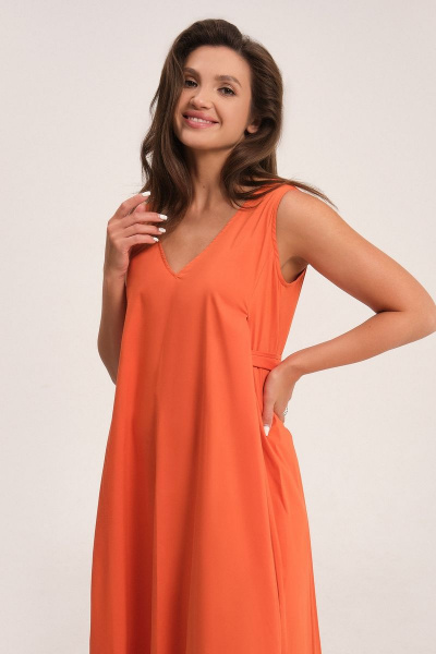 Платье Панда 130980w оранжевый - фото 3