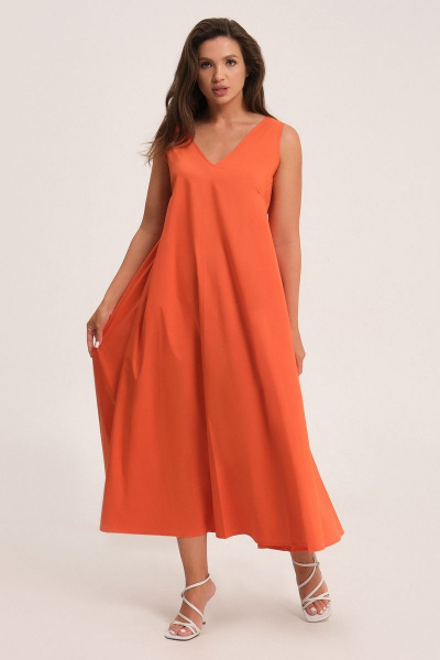 Платье Панда 130980w оранжевый - фото 1