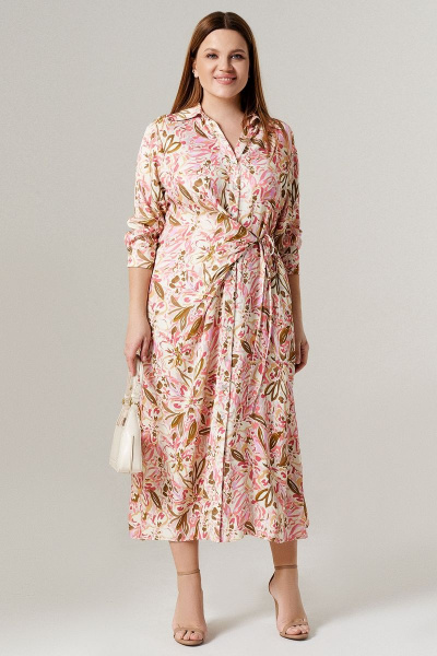Платье Панда 137380w бежево-розовый - фото 1