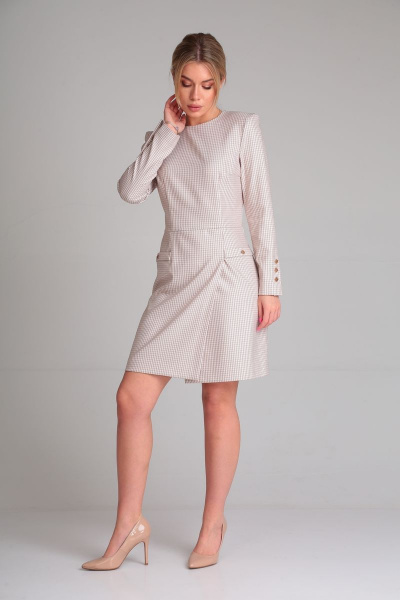 Платье Andrea Fashion 10 гусиная лапка, лаванда - фото 7