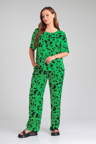 Блуза, брюки Liona Style 873 зеленый - фото 2
