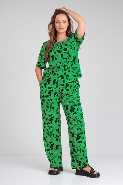 Блуза, брюки Liona Style 873 зеленый - фото 1