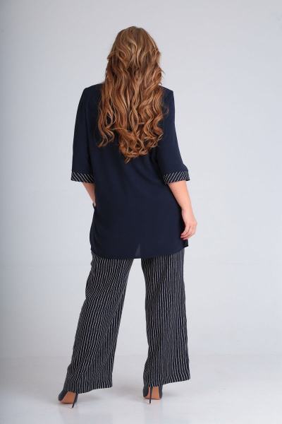 Блуза, брюки Andrea Style 00256 синий - фото 7