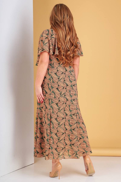 Платье Liona Style 485 зеленый - фото 2