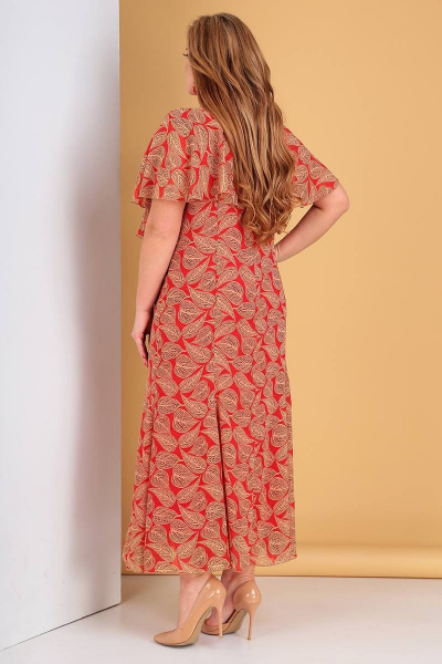 Платье Liona Style 485 красный - фото 2