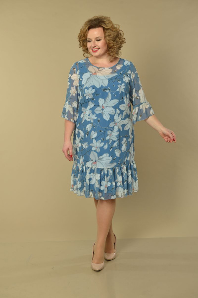 Платье, туника Lady Style Classic 1566 голубой - фото 1