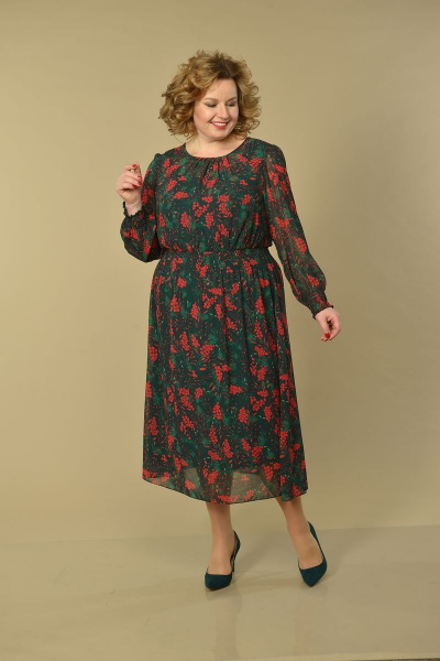 Платье, туника Lady Style Classic 1601 темно-зеленый - фото 1