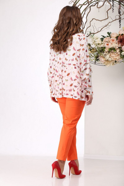 Блуза, брюки Michel chic 1153 оранж - фото 4