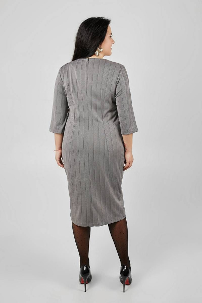 Платье Legend Style DP-002 серый-бордовый - фото 3