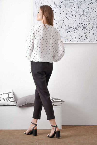 Блуза, брюки CORSA 20103+40106 белый/черный - фото 3
