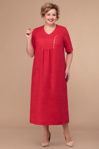 Платье Линия Л Б-1791 красный - фото 1