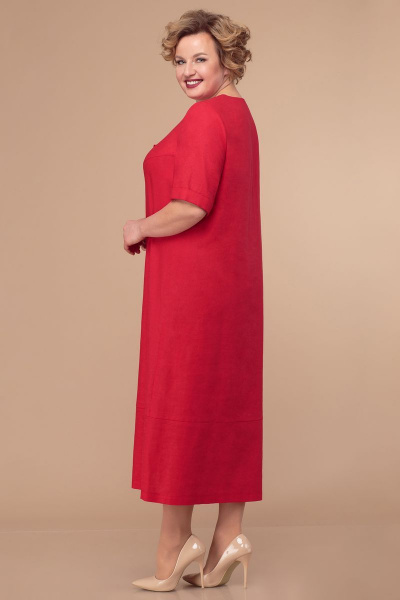 Платье Линия Л Б-1791 красный - фото 3