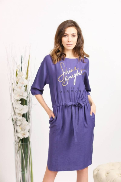 Платье Achosa 2428 фиолетовый - фото 1