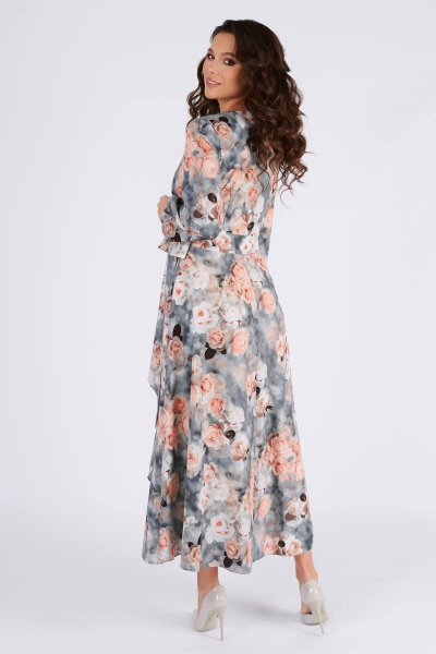 Платье Teffi Style L-1417 персиковые_цветы - фото 3