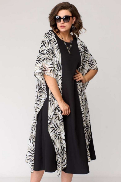 Платье EVA GRANT 7046 черный - фото 6